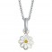Sølv vedhæng m.daisy blomst inkl. kæde