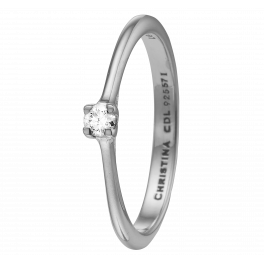 Labgrown Diamond 0,10 ct, sølv Ring