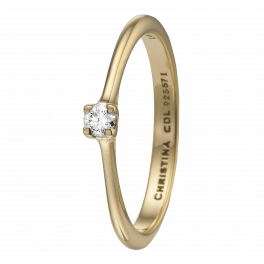  Labgrown Diamond 0,10ct, goldp Ring
