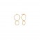 8 kt. guld øreringe med dobbelt ringe