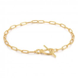 Gold Knot T Bar Chain - Forgyldt Armbånd