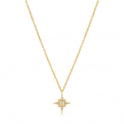 14kt Gold Opal and White Sapphire Star - Guld Halskæde