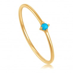 14kt Gold Turquoise Stone - Guld Ring
