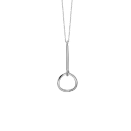 Sølv halskæde - Stang m/cirkel